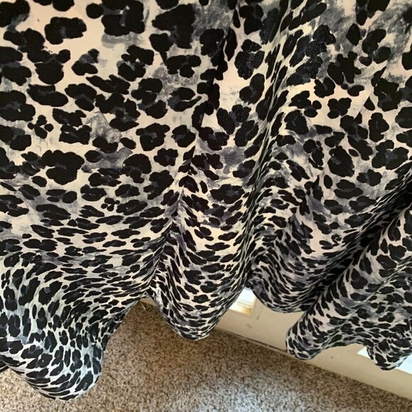 Zara Black Animal Print Ruffled Straps Button-Down Dress. Size Medium NWT - Picture 4 of 12